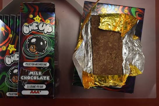 one up mushroom chocolate bar